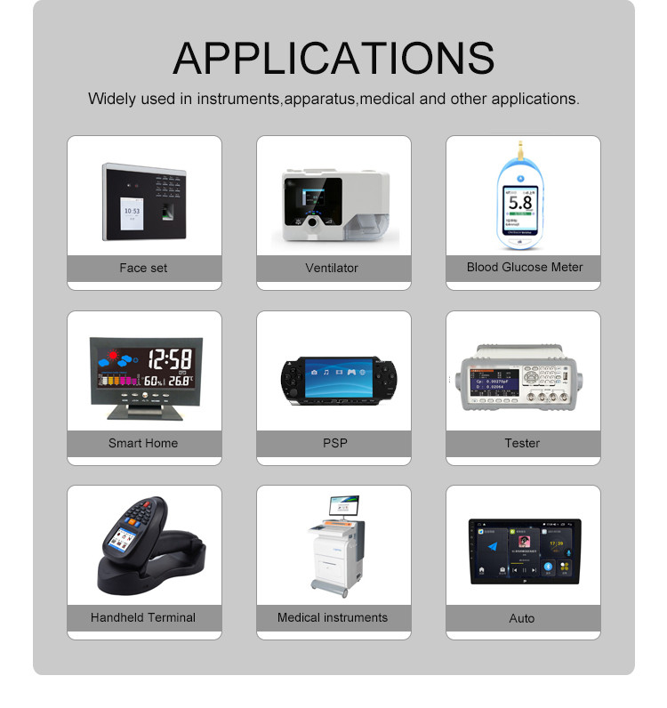 Polcd MCU SPI RGB-Schnittstelle Kleines LCD-Modul Kapazitiver Farb-Touchscreen 2,3 Zoll