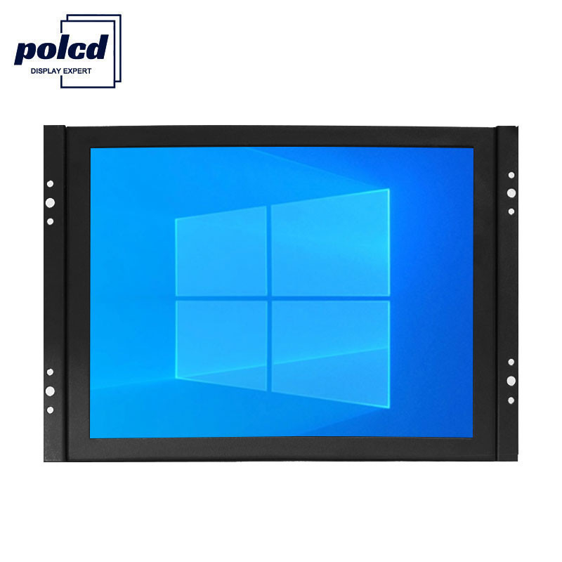 Polcd Customize 8-Zoll-IPS-Panel-Metallgehäuse Industrieller LCD-Monitor mit offenem Rahmen