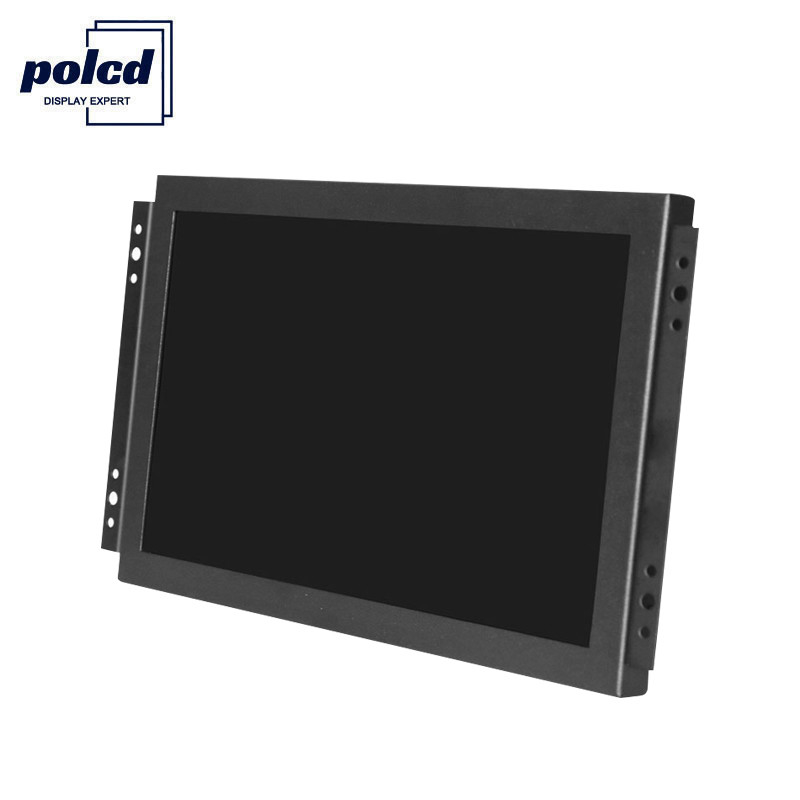 Polcd 10-Zoll-Touch Screen TFT-Monitor, industrieller LCD-Monitor-offener Rahmen HDMI VGA LED