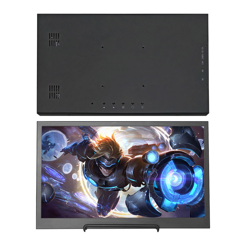 Polcd Dual Type C Port Tragbarer LCD-Monitor 15,6 Zoll 3840 x 2160 LED-Anzeige