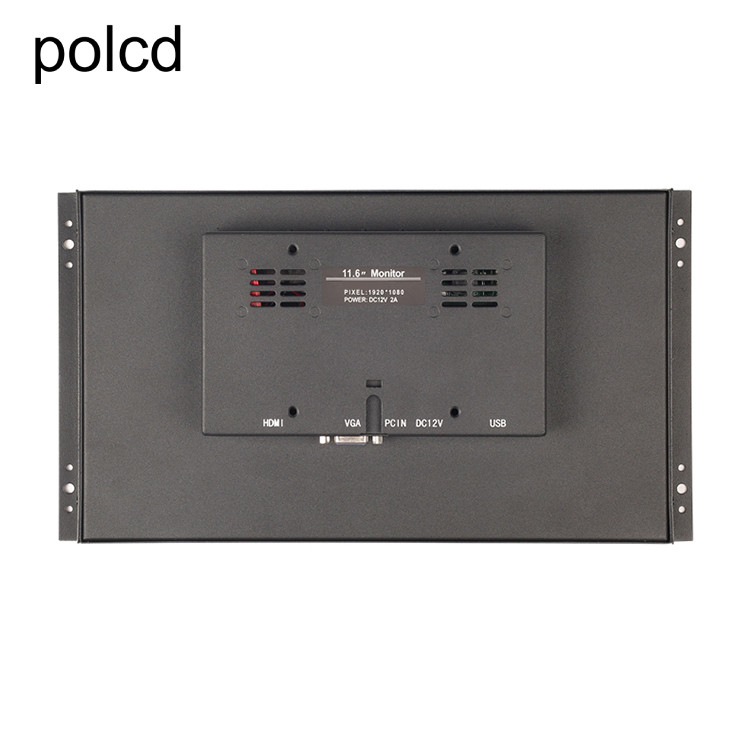 Industrieller LCD Monitor Metallkasten Polcd 11,6“ mit hängendem Ohr-offener Rahmen-Touch Screen