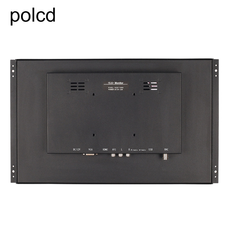 Polcd-Metallan der wand befestigter eingebetteter 15,6 Zoll LCD-Monitor industrieller Hafen IPS HDMI VGA