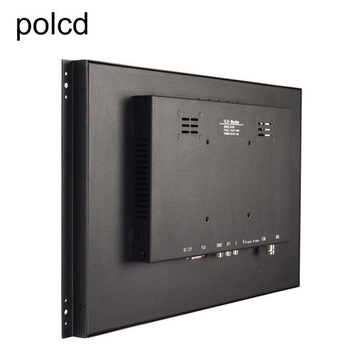 Polcd-Metallan der wand befestigter eingebetteter 15,6 Zoll LCD-Monitor industrieller Hafen IPS HDMI VGA