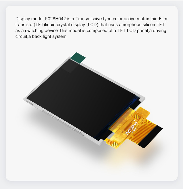 Polcd MCU 8 Bit 2.8 Lcd-Modul 57,6 mm Touchscreen-Anzeigemodul 12 0'CLOCK