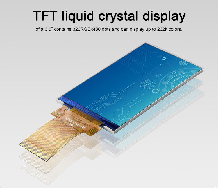 3.5 Zoll LCD-Panelmodul 320x480 RGB Spi-Schnittstelle Vollfarbe Tft Lcm-Display Polcd
