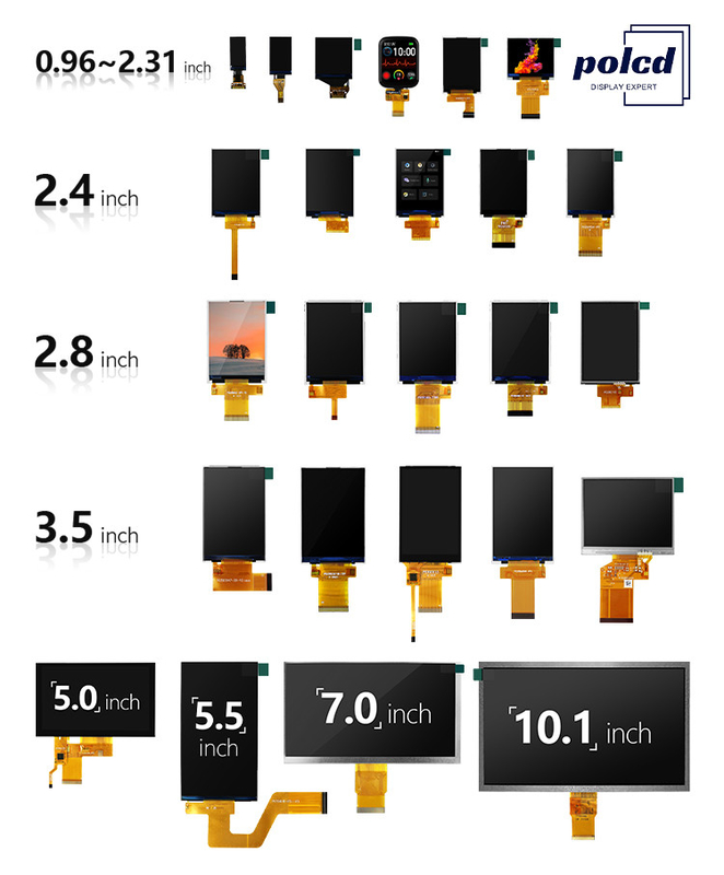 Polcd Custom TFT LCD 0,96 ~ 10,1