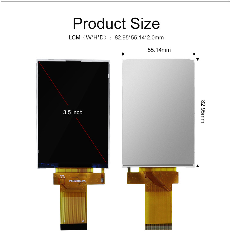 320x480 3,5 Zoll Tft Lcd Display 18 Bit Parallel Rgb Schnittstelle Kleine Größe