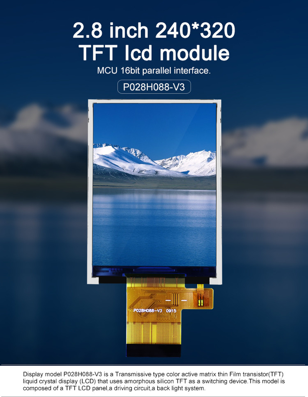 Polcd Farben 265K 2,8 Zoll TFT Modul 57,6 mm Normal weiß SPI Schnittstelle Lcd tft Modul
