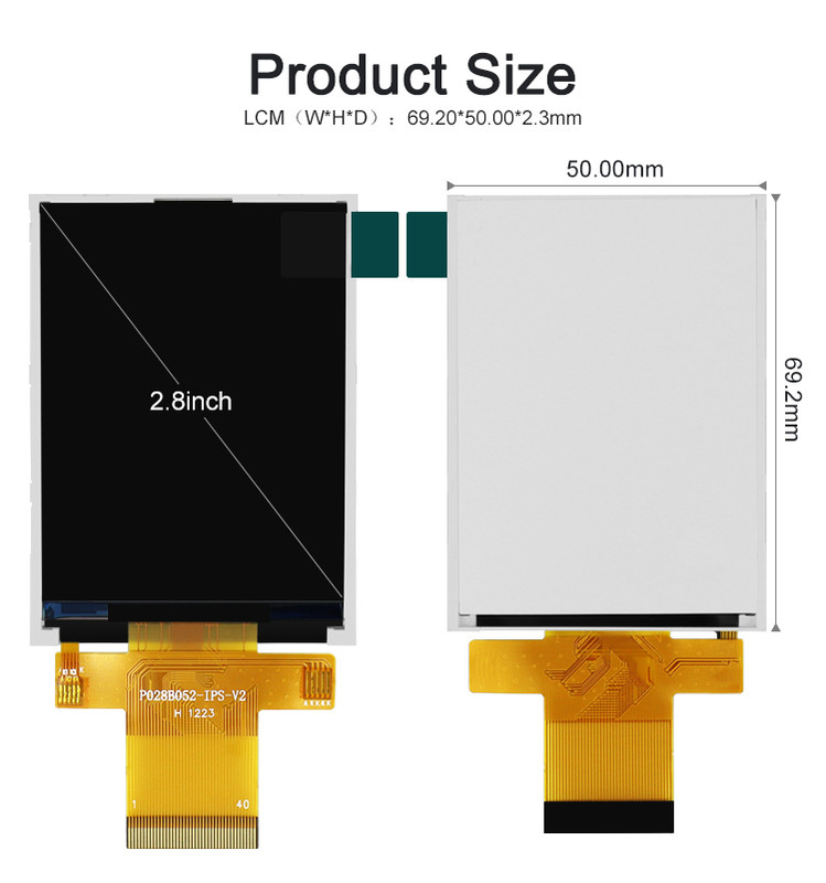 Polcd MCU 9 BIT 2,8-Zoll-LCD-TFT-Display 240X320 TFT-Farbbildschirm Kommerziell