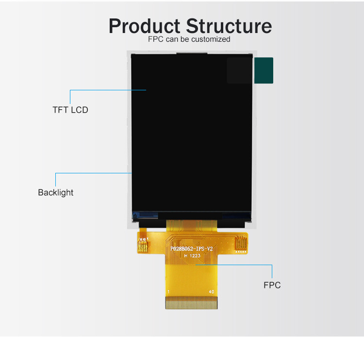 Polcd MCU 9 BIT 2,8-Zoll-LCD-TFT-Display 240X320 TFT-Farbbildschirm Kommerziell