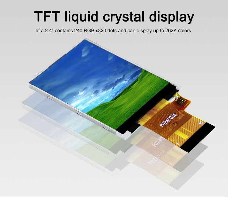 Polcd ST7789V 2,4 Zoll Tft-Display 12 0'CLOCK 240x320 Tft LCD-Panelschirm