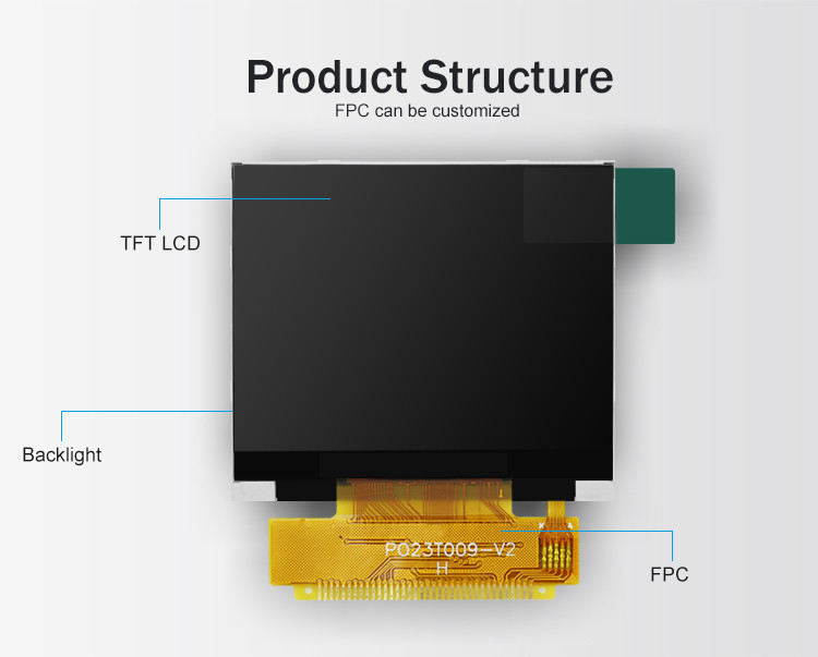 Polcd 2,31 Zoll 320x240 Auflösung 8080 MCU Schnittstelle ILI9342C Farb-LCD-Display Modul