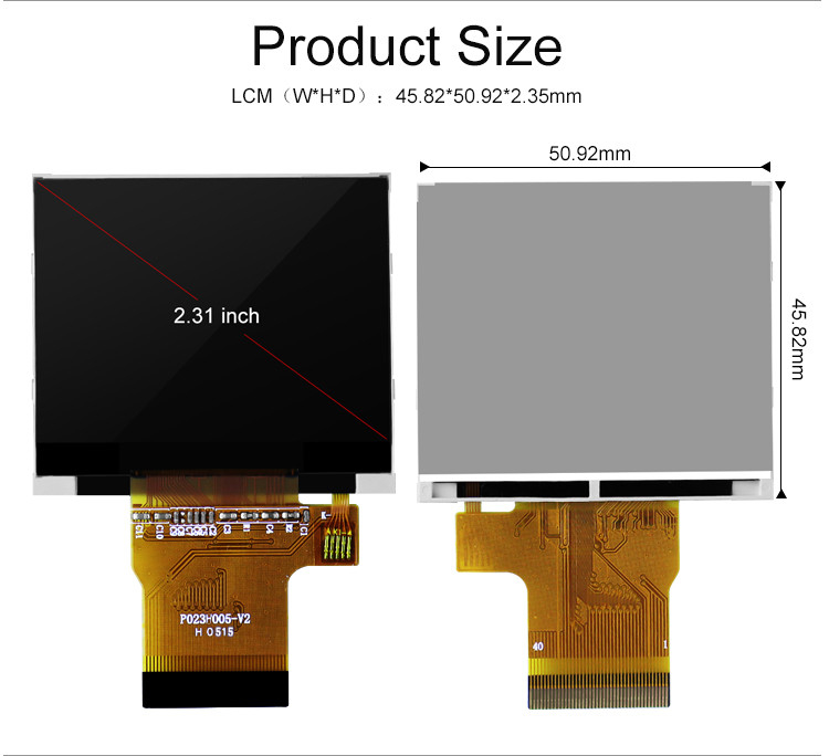 Polcd Farbe 262K 2,31 Zoll Quadratbildschirm 300 Nit 320x240 tft LCD-Display