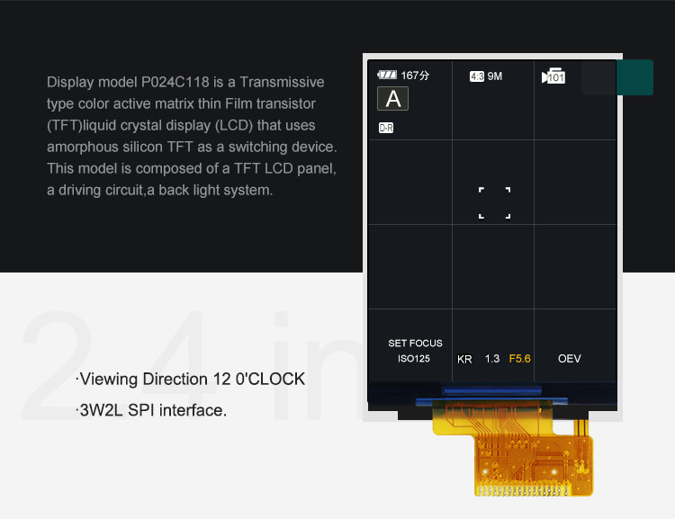 Polcd 300 Nit 2.4 TFT Spi 240x320 3-Draht 2-Zeilen Spi Lcd-Modul Tft