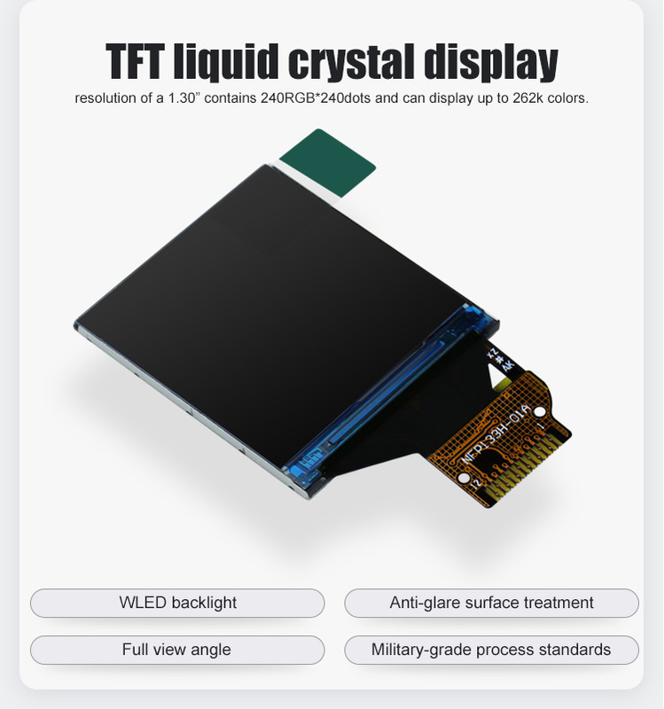 Polcd 350 Nit 240x240 St7789v 1,33 Zoll TFT LCD Display 4 Wire SPI Schwarz