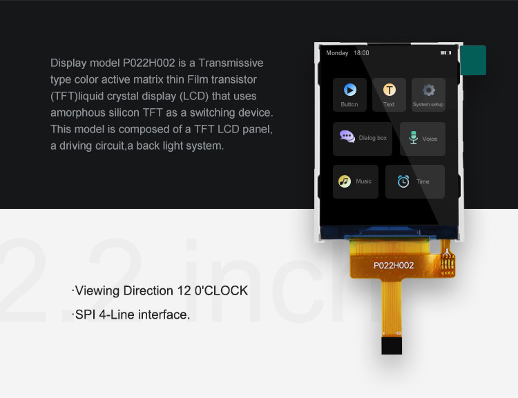 Polcd 44,64mm Touchscreen Display Modul 2,2 Zoll Tft Spi 240x320 Raspberry Pi