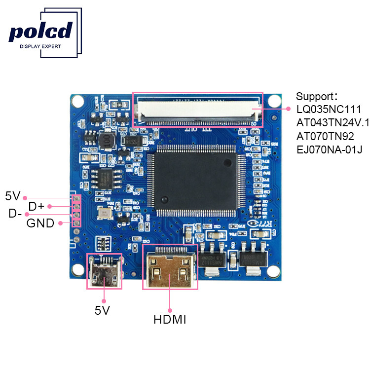 40 Pin 50 Pin Lcd Treiberbrett EJ070NA-01J