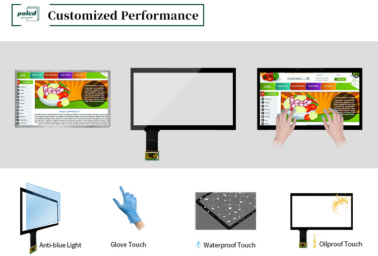 Polcd 13,3 Zoll Glas Multi Points Touch Panel wasserdicht CTP ILI2511 GG Kapazitiver Touchscreen