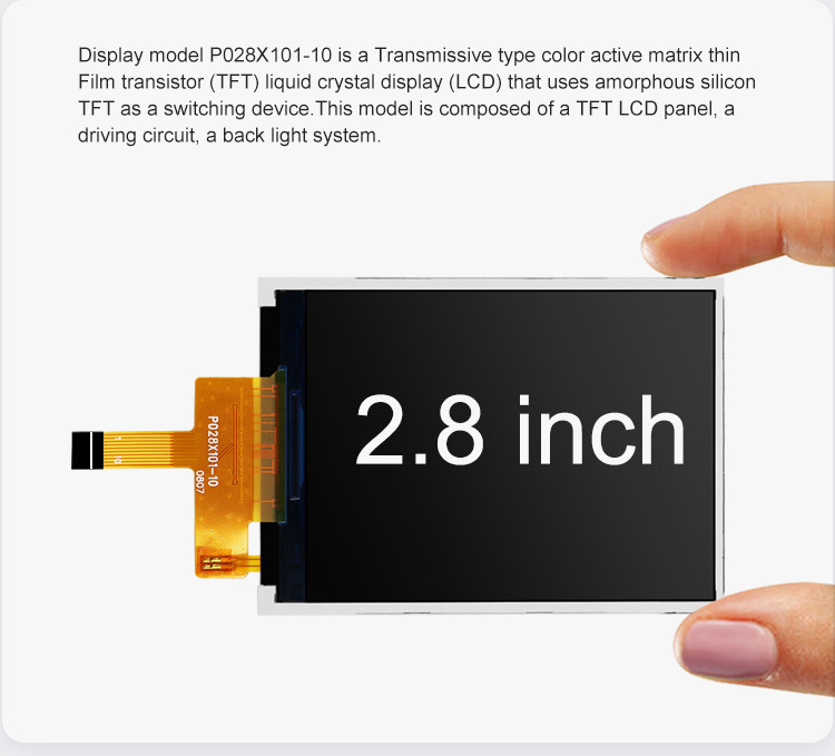 Polcd ST7789V 2,8-Zoll-IPS-Bildschirm 12 0'CLOCK TFT-LCD-Modul ISO9001