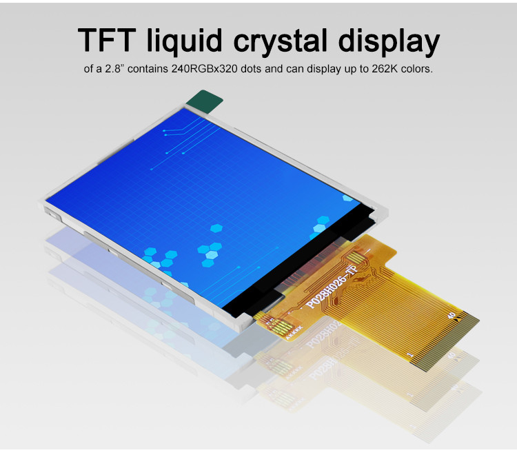 Polcd ILI9341V TFT-Display mit hoher Helligkeit, 16-Bit-2,8-Zoll-Raspberry-Pi-Bildschirm
