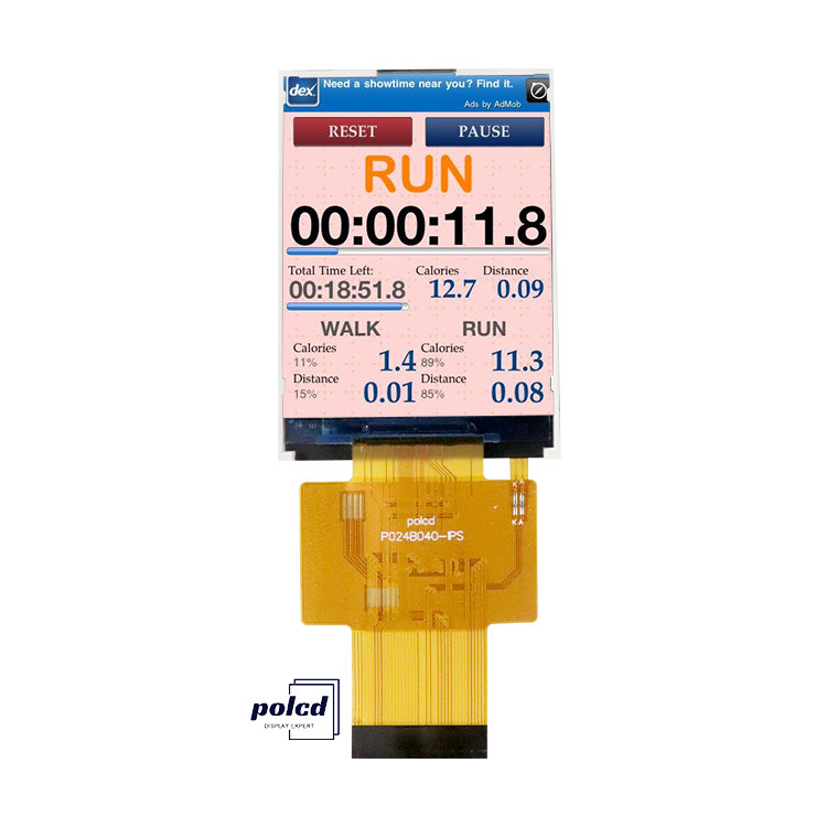 Polcd 2,4-Zoll IPS-LCD-Bildschirm hohe Helligkeit 450 nit MCU ST7789V 240x320 Auflösung TFT-LCD-Display-Modul