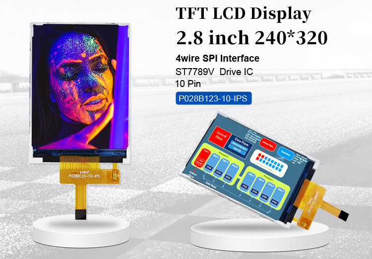Polcd Kleines LCD 2,8' 240x320 Industrial IPS Farbbildschirm Vollbild 2,8 Zoll Parallel Port TFT LCD-Display
