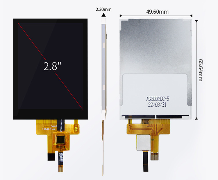 Polcd Vollfarbe 2,8 Zoll Tft-Display Kleine Größe RGB Farbbildschirm 2,8 