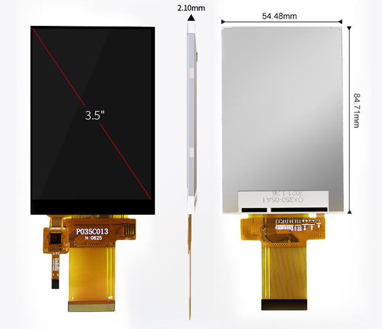 Polcd 3,5 Zoll TFT hochauflösende 320*480 MCU SPI Paralleloberfläche Kapazitives Touchscreen LCD-Display