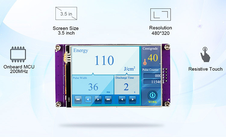 Polcd 3,5 Zoll Serienanschluss Anweisungsbildschirm Kommandobildschirm LCD-Module TFT-Display HMI-Touchscreen