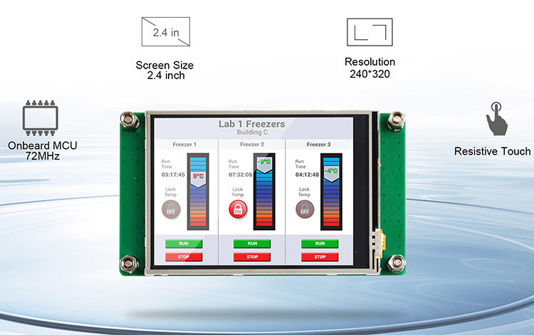 Polcd 2,4-Zoll-TFT-LCD-Resistenz-Touchscreen-Modul 240*320 SPI-Serienanschluss Anzeige für Arduino
