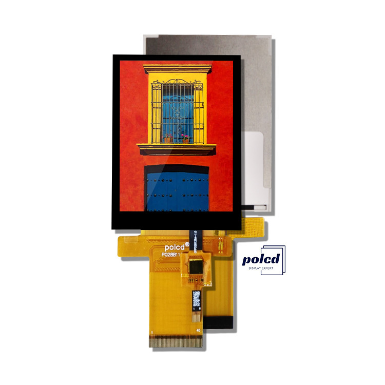 Polcd Tft RGB 2,8 Zoll Industriecontroller Farbbildschirm-Panel Kapazitiver Touchscreen IPS LCD-Modul