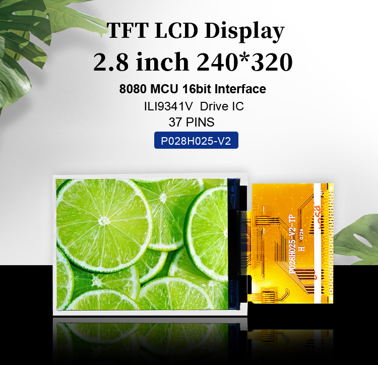 Polcd-Auflösung 240X320 2,8-Zoll-SPI-TFT-LCD-Ili9341V-RoHS-TFT-Touchscreen