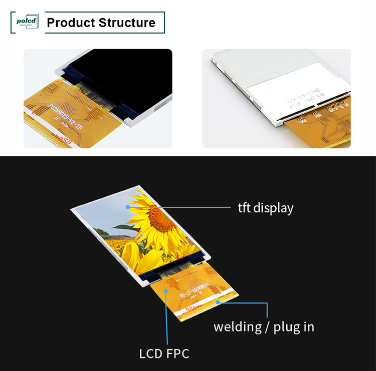 Polcd 300 Helligkeit 240 x 320 2,8-Zoll-LCD-TFT-Display ILI9341V Medizinisches LCD-Display
