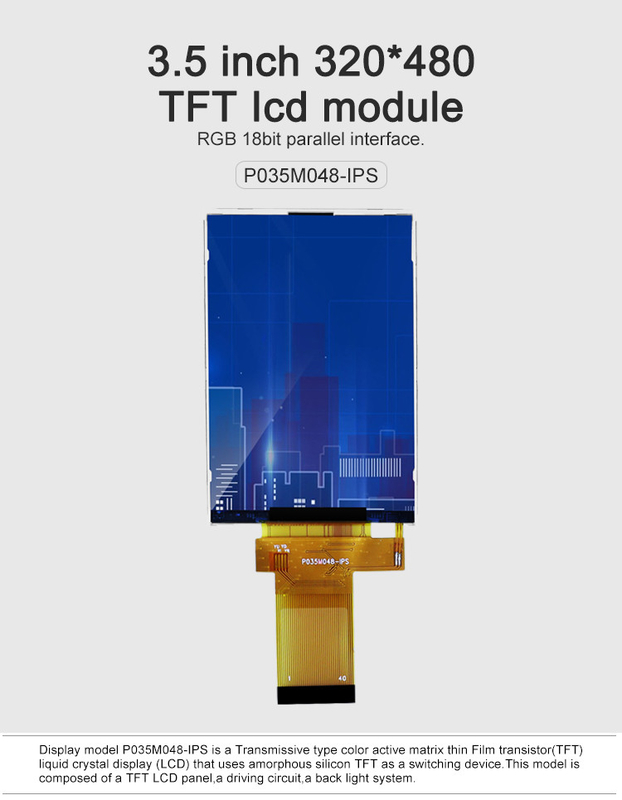 Polcd 18-Bit-RGB-IPS-TFT-LCD-Display 320 x 480 Pixel TFT-LCD 3.5