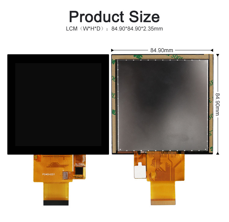 Polcd 4 Zoll LCD-Panel 480*480 IPS LCD-Display hohe Helligkeit RGB-Schnittstelle TFT-LCD-Modul