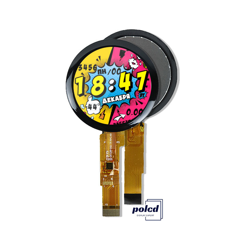 Polcd 1,28 Zoll IPS Kreislauf-LCD-Display 240xRGBx240 Auflösung Individuelles TFT-LCD-Modul für Smart Watches