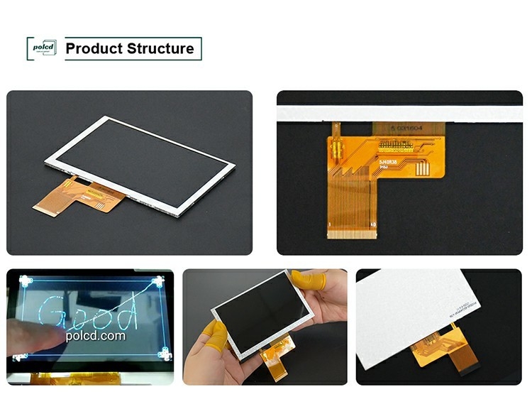 Polcd 5 Zoll LCD-Bildschirm 800x480 Auflösung ST7262 Treiber IC RGB-Schnittstelle TFT-Display