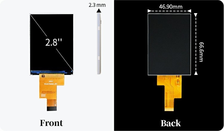 Polcd 2,8 Zoll IPS Alle Blickwinkel TFT 480 * 640 Auflösung 20 Pin ST7701S ic LCD-Display-Modul