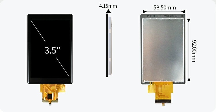 Polcd Custom Lcd Display 3,5 Zoll 320x480 40pin IPS Winkel 500nit ST7796U Kapazitiver Touchscreen
