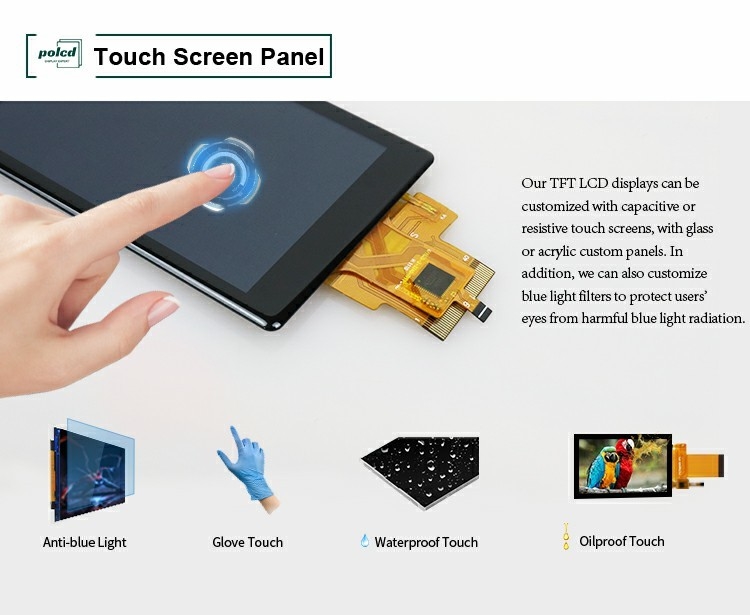 Polcd Custom Lcd Display 3,5 Zoll 320x480 40pin IPS Winkel 500nit ST7796U Kapazitiver Touchscreen