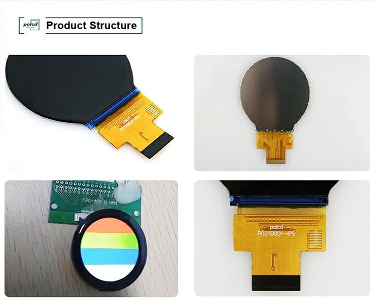 Polcd 2,1 Zoll 480x480 IPS rundes TFT Farbdisplay LCD Modul mit MIPI-Schnittstelle für LCM und Panel