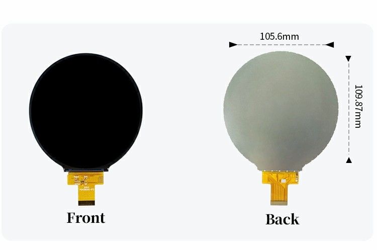 Polcd 4 Zoll Rundes Kreisförmiges TFT-Display 720x720 MIPI-Schnittstelle 30 Pins ST7703 TFT-LCD-Bildschirmmodul