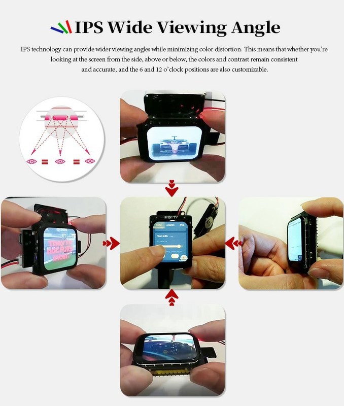 Polcd 1,69 Zoll 240x280 Kapazitives Touchpanel Full View Angle LCD Modul für Smart Watch
