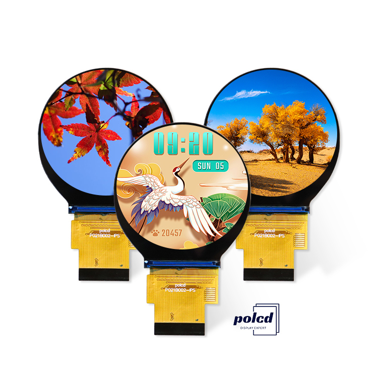 Polcd Custom 2,1-Zoll-IPS-TFT-Rundbildschirmmodul mit SPI-RGB-Schnittstelle