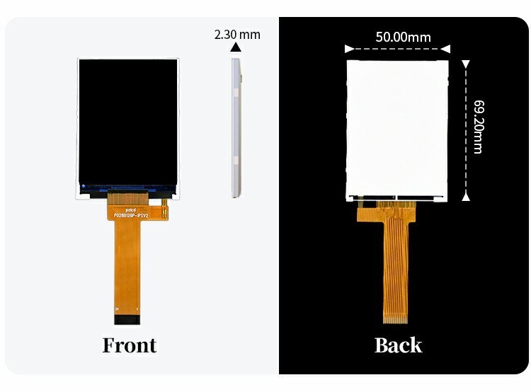 Polcd 2.8 Inch TFT 240*320 Resolution ST7789P3-G6 Ic MCU Interface IPS LCD Display Module