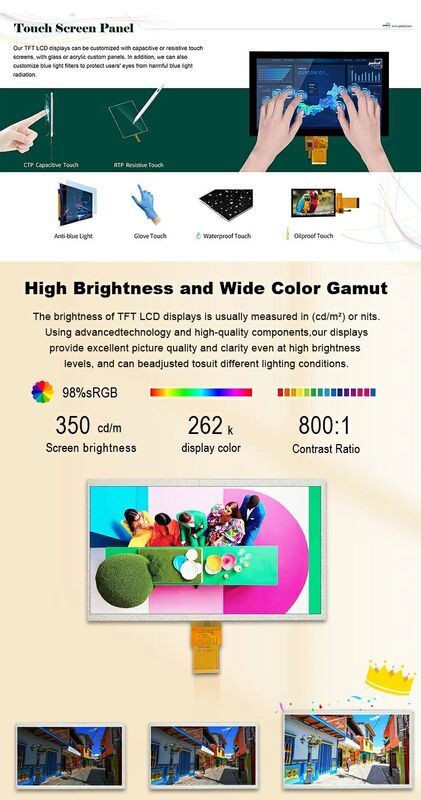 Polcd-Auflösung 1024 x 600 10,1-Zoll-LCD-Display EK79001 TFT-Anzeigemodul 750 Nit