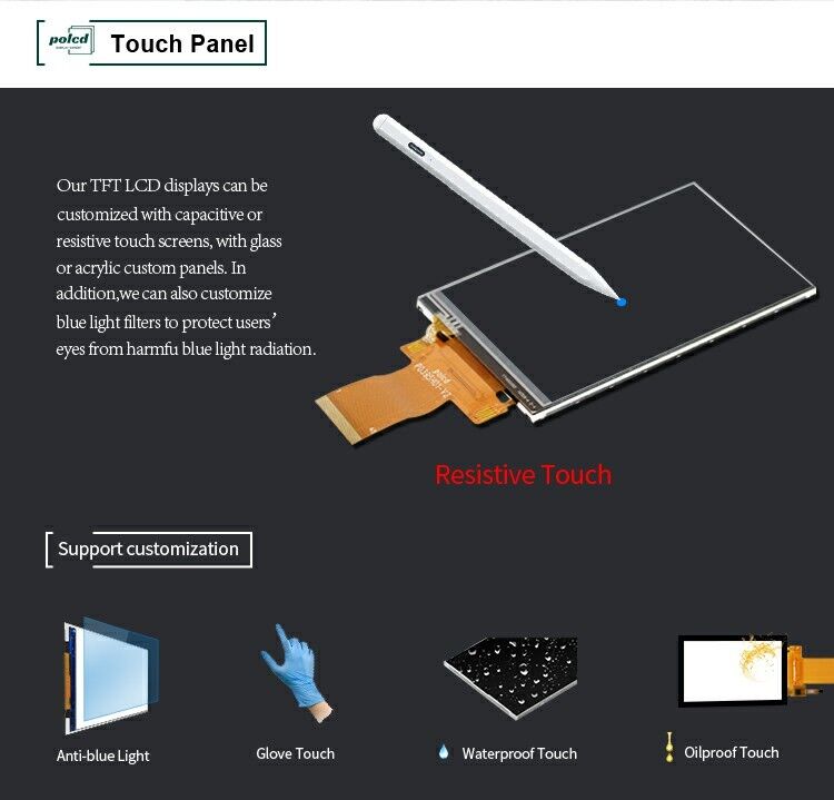 Polcd 3,95 Zoll 320*480 LCD-Display RGB-Schnittstelle ILI9488 40pin TFT-Transmissions-LCD-Modul