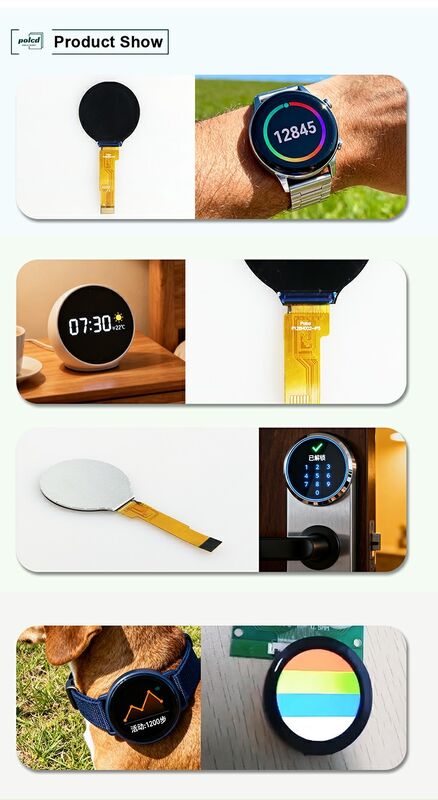 Polcd 1,28 Zoll IPS Kreislauf-LCD-Display 240xRGBx240 Auflösung Individuelles TFT-LCD-Modul für Smart Watches