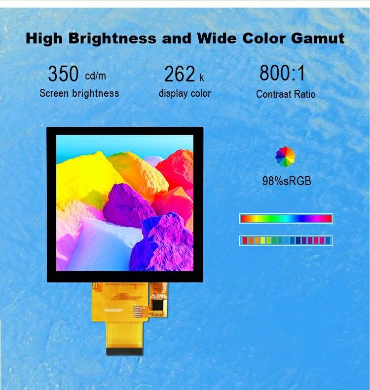 Polcd 4 Zoll LCD-Panel 480*480 IPS LCD-Display hohe Helligkeit RGB-Schnittstelle TFT-LCD-Modul