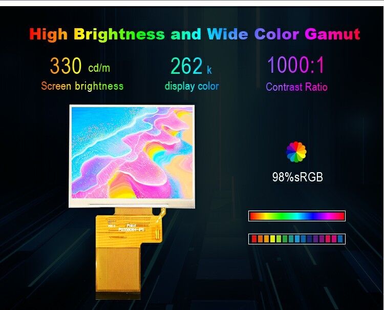 Polcd 3,5 Zoll TFT LCD-Display 320x240 SPI RGB-Schnittstelle und farbenfrohe quadratische Bildschirm-LCD-Module